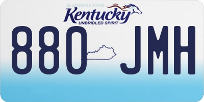 KY license plate 880JMH