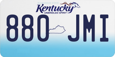 KY license plate 880JMI