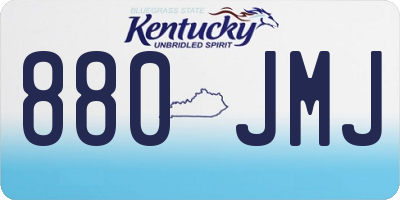 KY license plate 880JMJ