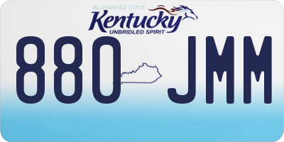 KY license plate 880JMM
