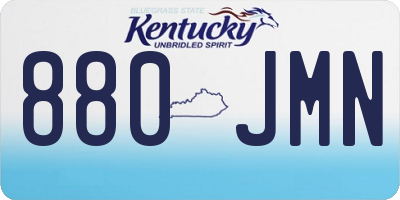 KY license plate 880JMN