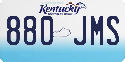 KY license plate 880JMS
