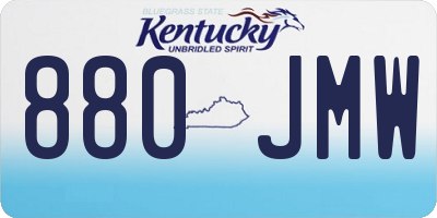 KY license plate 880JMW
