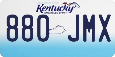 KY license plate 880JMX