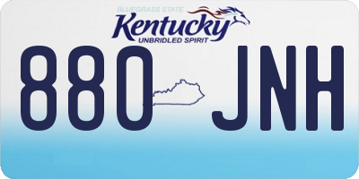 KY license plate 880JNH