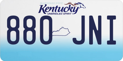 KY license plate 880JNI