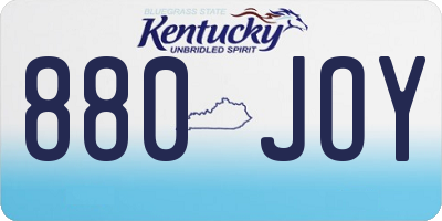 KY license plate 880JOY
