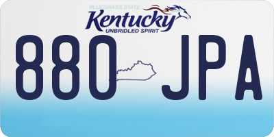 KY license plate 880JPA