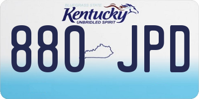 KY license plate 880JPD