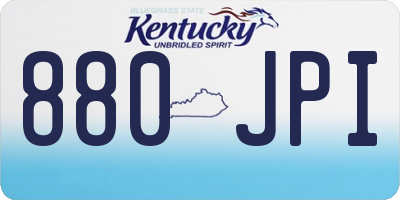 KY license plate 880JPI
