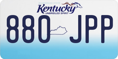 KY license plate 880JPP