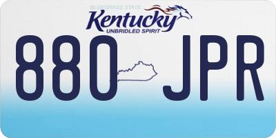 KY license plate 880JPR
