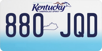 KY license plate 880JQD