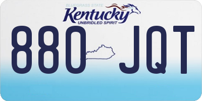 KY license plate 880JQT
