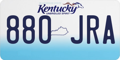 KY license plate 880JRA