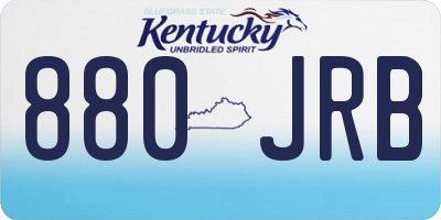 KY license plate 880JRB