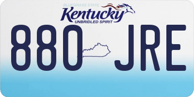 KY license plate 880JRE