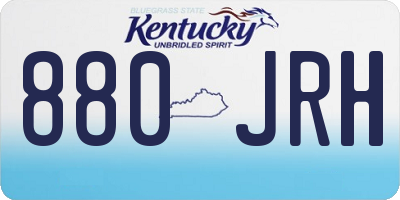 KY license plate 880JRH