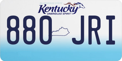 KY license plate 880JRI