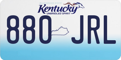 KY license plate 880JRL