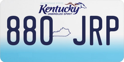 KY license plate 880JRP