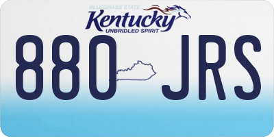 KY license plate 880JRS