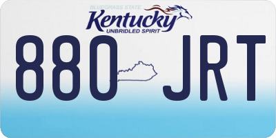 KY license plate 880JRT