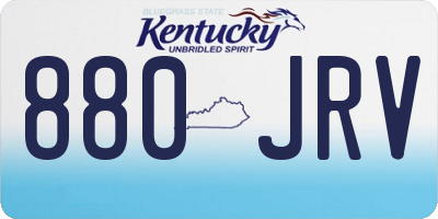 KY license plate 880JRV