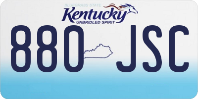 KY license plate 880JSC