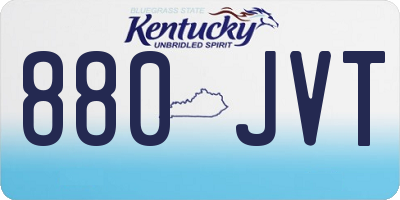 KY license plate 880JVT