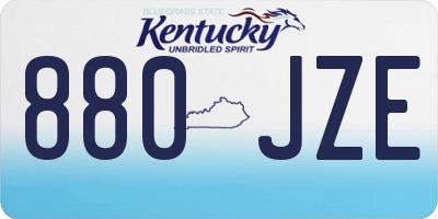 KY license plate 880JZE
