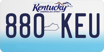 KY license plate 880KEU
