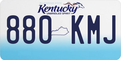 KY license plate 880KMJ