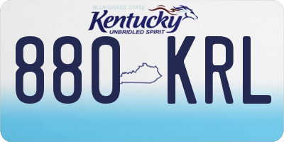 KY license plate 880KRL
