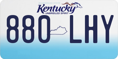 KY license plate 880LHY