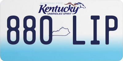 KY license plate 880LIP