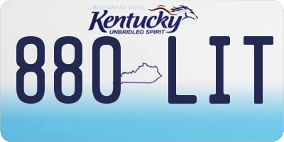 KY license plate 880LIT
