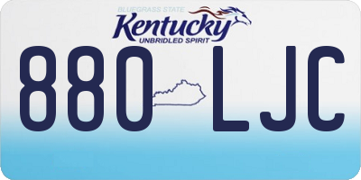 KY license plate 880LJC