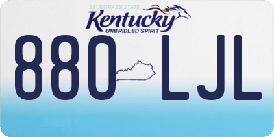 KY license plate 880LJL