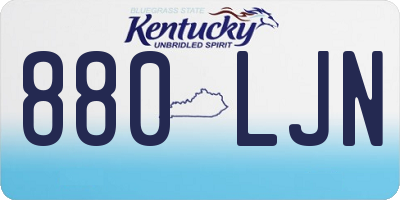 KY license plate 880LJN