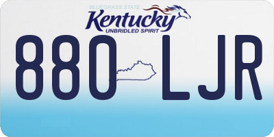 KY license plate 880LJR