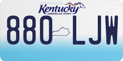 KY license plate 880LJW