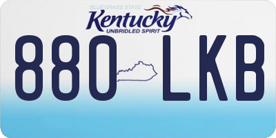KY license plate 880LKB