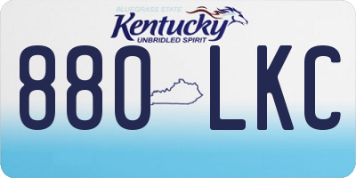 KY license plate 880LKC
