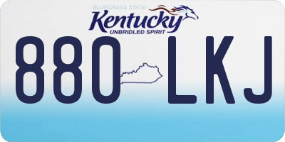 KY license plate 880LKJ