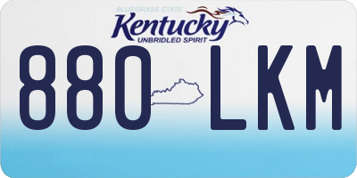 KY license plate 880LKM