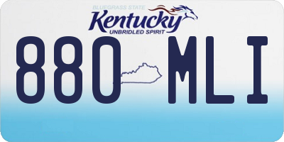 KY license plate 880MLI