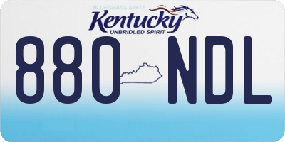 KY license plate 880NDL