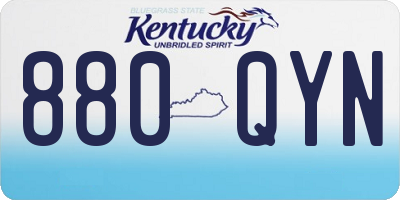 KY license plate 880QYN