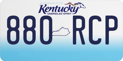 KY license plate 880RCP